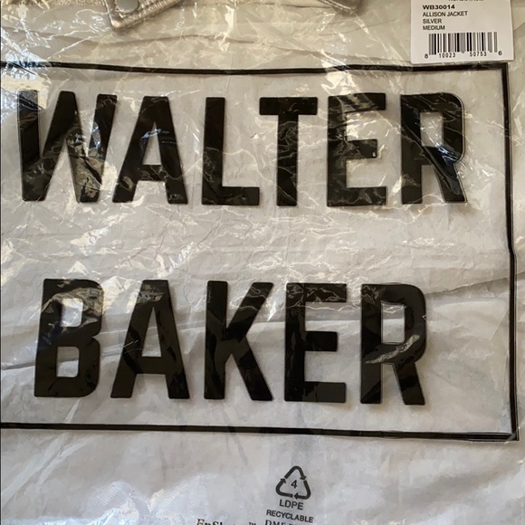 Walter Baker Allison Leather Moto Silver Jacket - Picture 4 of 16